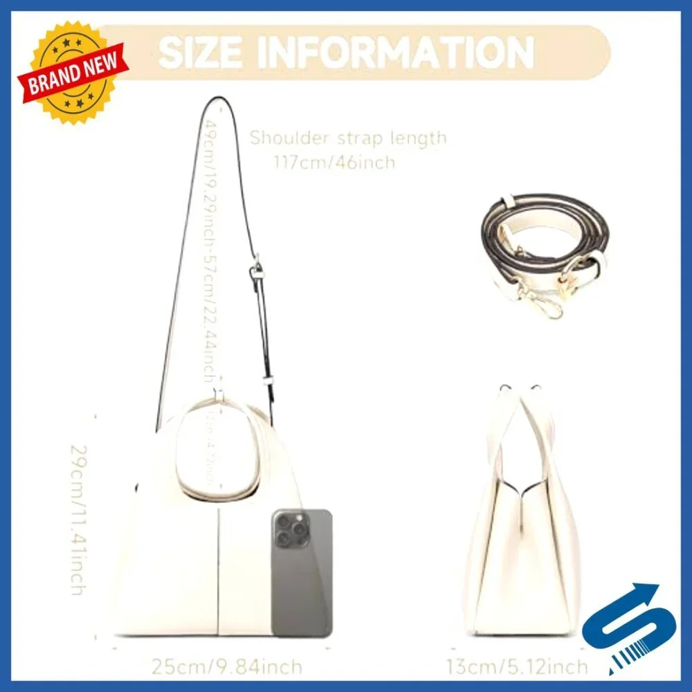 Small Faux Leather Hobo Satchel with Adjustable Strap, Crossbody Handbag